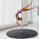 Soozier 59 Inch Round Foldable Pole Dance Crash Mat 2 Inch Thick Black - Image 10