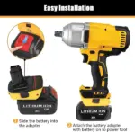 2 Pack DCA1820 Battery Adapters for DeWalt 20V Li-Ion to 18V Tools - Image 3