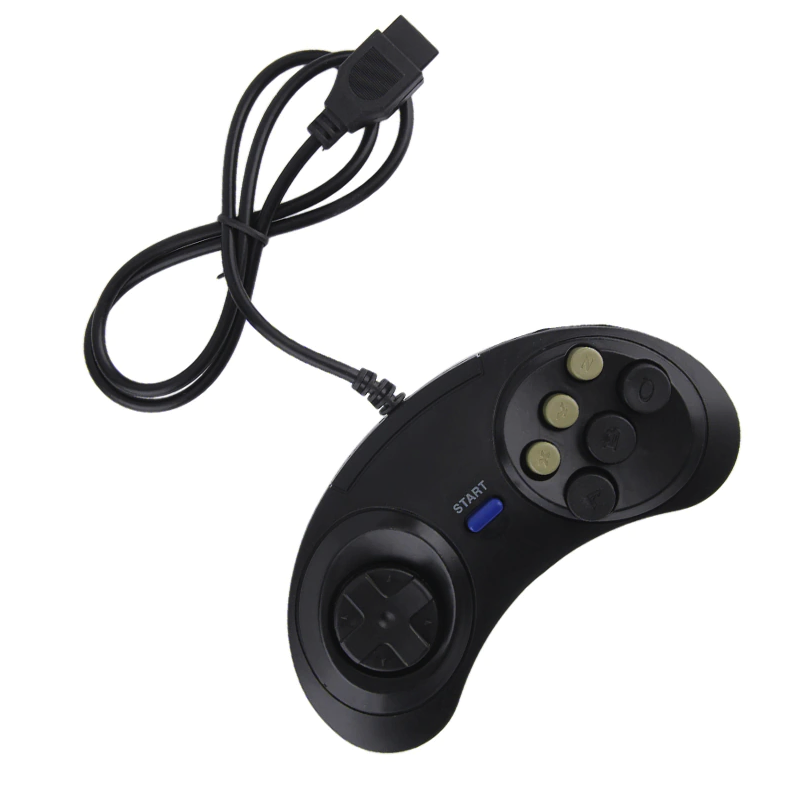 2 Pack 6 Button Game Controllers Compatible with Sega Genesis
