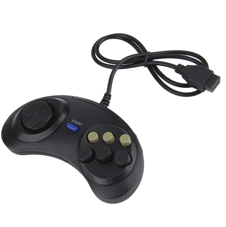 2 Pack 6 Button Game Controllers Compatible with Sega Genesis