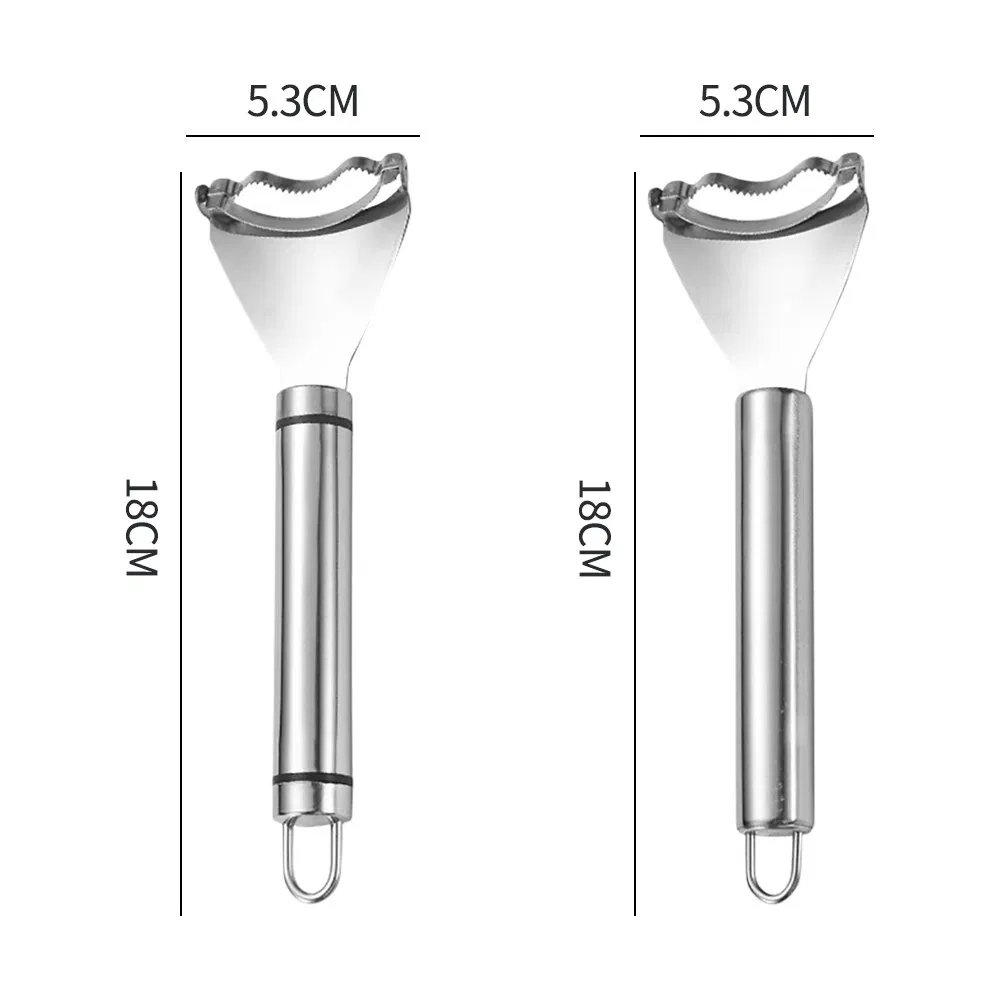 2 Pack Stainless Steel Corn Cob Peelers with Serrated Blades