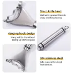 2 Pack Stainless Steel Corn Cob Peelers with Serrated Blades - Image 3