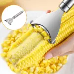 2 Pack Stainless Steel Corn Cob Peelers with Serrated Blades - Image 4