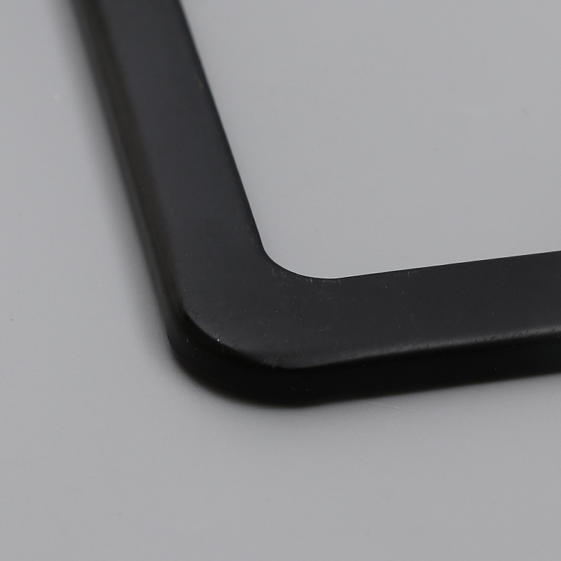 2 Pack Black Stainless Steel License Plate Frames with Mounting Hardware