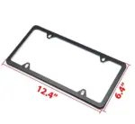 2 Pack Black Stainless Steel License Plate Frames with Mounting Hardware - Image 2