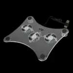 3 Fan USB Laptop Cooling Pad with Blue LED for 13 Inch Laptops - Image 4
