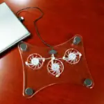 3 Fan USB Laptop Cooling Pad with Blue LED for 13 Inch Laptops - Image 5