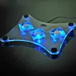 3 Fan USB Laptop Cooling Pad with Blue LED for 13 Inch Laptops - Image 8