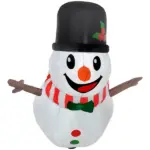 3 ft Inflatable Snowman, Lean Out from Window Outdoor Decoration with LED Lights, Blow-Up Outdoor Christmas Display for Party - Image 11