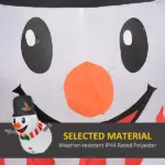 3 ft Inflatable Snowman, Lean Out from Window Outdoor Decoration with LED Lights, Blow-Up Outdoor Christmas Display for Party - Image 5
