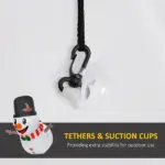 3 ft Inflatable Snowman, Lean Out from Window Outdoor Decoration with LED Lights, Blow-Up Outdoor Christmas Display for Party - Image 7