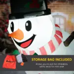 3 ft Inflatable Snowman, Lean Out from Window Outdoor Decoration with LED Lights, Blow-Up Outdoor Christmas Display for Party - Image 8