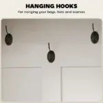 HOMCOM 3-in-1 Hall Tree with Shoe Storage Bench Coat Rack and 3 Hooks White Wood Grain - Image 5