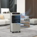 HOMCOM 3-In-1 Ice Cooling Fan, Mobile Evaporative Air Cooler with Remote, Timer, Oscillating for Home Office, Bedroom, Gray - Image 2