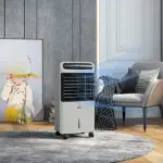 HOMCOM 3-In-1 Ice Cooling Fan, Mobile Evaporative Air Cooler with Remote, Timer, Oscillating for Home Office, Bedroom, Gray - Image 10