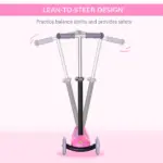 3-in-1 Kids Scooter Walker Push Car, Pink, Height Adjustable, with Storage, Durable - Image 6