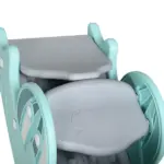 Qaba 3-in-1 Toddler Slide Rocking Horse and Basketball Hoop Green for Ages 18-36 Months - Image 9