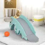 Qaba 3-in-1 Toddler Slide Rocking Horse and Basketball Hoop Green for Ages 18-36 Months - Image 10