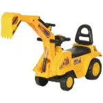 HOMCOM 3-in-1 Ride On Excavator Digger Scooter and Pulling Cart, Construction Pretend Play Toy for Kids - Image 11