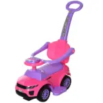 3 in 1 Toddler Ride-On Car, Push Car, Sliding Walking Toy, Horn, Music, Light, Pink, 1-3 Years Old - Image 11