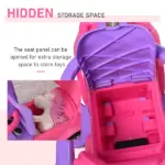 3 in 1 Toddler Ride-On Car, Push Car, Sliding Walking Toy, Horn, Music, Light, Pink, 1-3 Years Old - Image 6