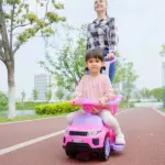 3 in 1 Toddler Ride-On Car, Push Car, Sliding Walking Toy, Horn, Music, Light, Pink, 1-3 Years Old - Image 8