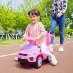 3 in 1 Toddler Ride-On Car, Push Car, Sliding Walking Toy, Horn, Music, Light, Pink, 1-3 Years Old - Image 9