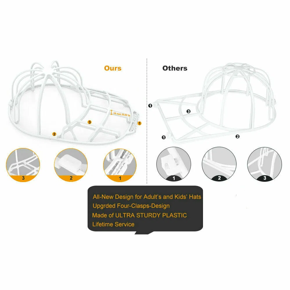 3 Pack Baseball Cap Washer Cage Frames for Washing Machine
