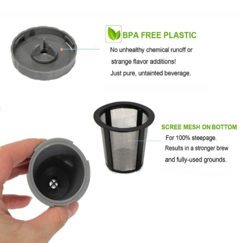3 Pack Reusable Coffee Filter Cups Compatible with Keurig Brewers