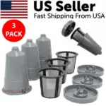 3 Pack Reusable Coffee Filter Cups Compatible with Keurig Brewers