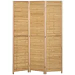 HOMCOM 3 Panel Bamboo Room Divider Hand Woven Folding Privacy Screen Natural for Home Office 4725x67x075 - Image 11
