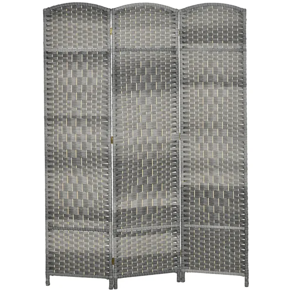 3-panel-room-divider-6-ft-tall-privacy-screen-in-mixed-gray-freestanding-wood-partition-modern-home-office-decor.webp HOMCOM 3 Panel Room Divider, 6 Ft Tall Privacy Screen in Mixed Gray, Freestanding Wood Partition Modern Home Office Decor - Image 1