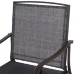 Outsunny 3 Pcs Outdoor Glider Swing, with Coffee Table Bistro Set, Breathable Mesh Fabric, Supports Up to 352 lbs., for Garden, Gray - Image 8