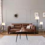 3 Piece Lamp Set with Floor and Table Lamps Metal Pole Round Base Fabric Shade for Living Room Bedroom Black White - Image 10