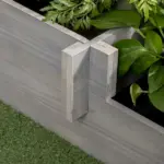 3 Tier Elevated Wood Flower Box Raised Garden Bed with Water Draining Fabric for Soil Gray for Vegetables Herbs - Image 9