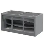 3-Tier Hamster Cage, Hinged Roof, Waterproof Tray, Space-Efficient Design for Small Pets, Gray