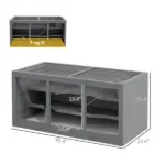 3-Tier Hamster Cage, Hinged Roof, Waterproof Tray, Space-Efficient Design for Small Pets, Gray - Image 3