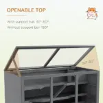 3-Tier Hamster Cage, Hinged Roof, Waterproof Tray, Space-Efficient Design for Small Pets, Gray - Image 5
