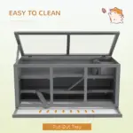 3-Tier Hamster Cage, Hinged Roof, Waterproof Tray, Space-Efficient Design for Small Pets, Gray - Image 7
