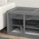 3-Tier Hamster Cage, Hinged Roof, Waterproof Tray, Space-Efficient Design for Small Pets, Gray - Image 9
