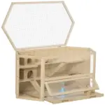 3 Tier Large Wooden Hamster Cage with Slide Activity Center Ladder Feeding Bowl - Image 12