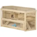 3 Tier Large Wooden Hamster Cage with Slide Activity Center Ladder Feeding Bowl - Image 13