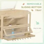 3 Tier Large Wooden Hamster Cage with Slide Activity Center Ladder Feeding Bowl - Image 6