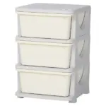 3-Tier Toy Storage Organizer, Spacious Drawers Chest for Bedroom, Nursery, Living Room, Durable for Toddlers, Cream White - Image 11