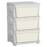 3-Tier Toy Storage Organizer, Spacious Drawers Chest for Bedroom, Nursery, Living Room, Durable for Toddlers, Cream White