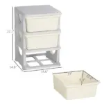 3-Tier Toy Storage Organizer, Spacious Drawers Chest for Bedroom, Nursery, Living Room, Durable for Toddlers, Cream White - Image 3