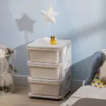 3-Tier Toy Storage Organizer, Spacious Drawers Chest for Bedroom, Nursery, Living Room, Durable for Toddlers, Cream White - Image 10
