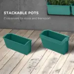 3-Tier Wall Planter Green with 6 Pots Hanging Planter Holder with Drainage for Flowers Vegetables - Image 7
