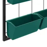 3-Tier Wall Planter Green with 6 Pots Hanging Planter Holder with Drainage for Flowers Vegetables - Image 8
