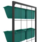 3-Tier Wall Planter Green with 6 Pots Hanging Planter Holder with Drainage for Flowers Vegetables - Image 9